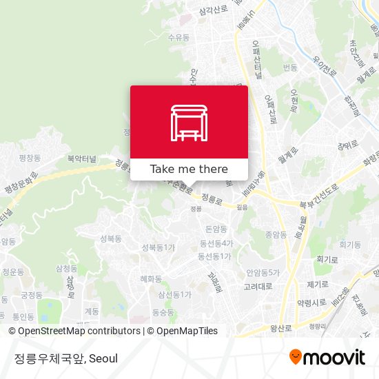 정릉우체국앞 map