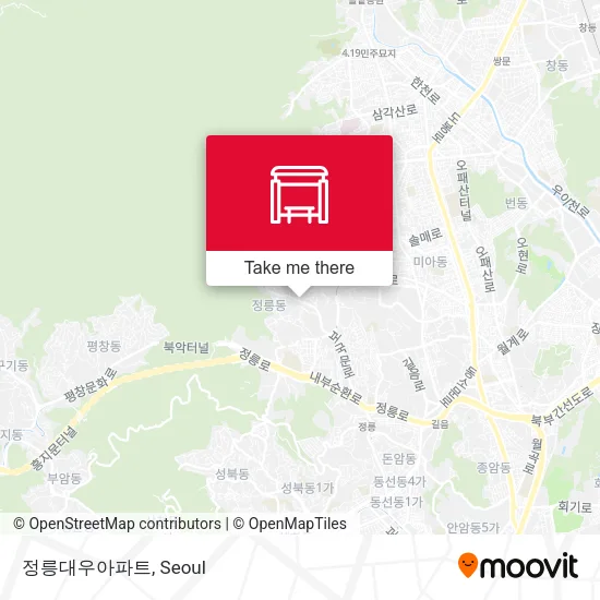 정릉대우아파트 map
