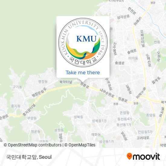 국민대학교앞 map