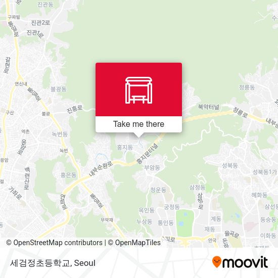 세검정초등학교 map