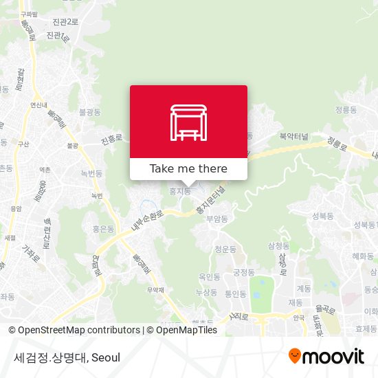 세검정.상명대 map