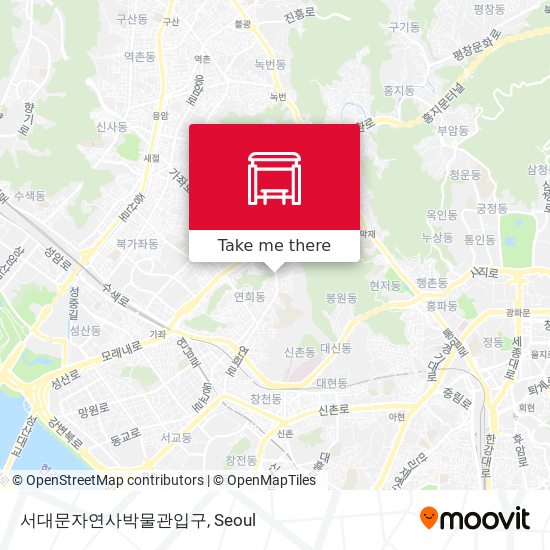 서대문자연사박물관입구 map
