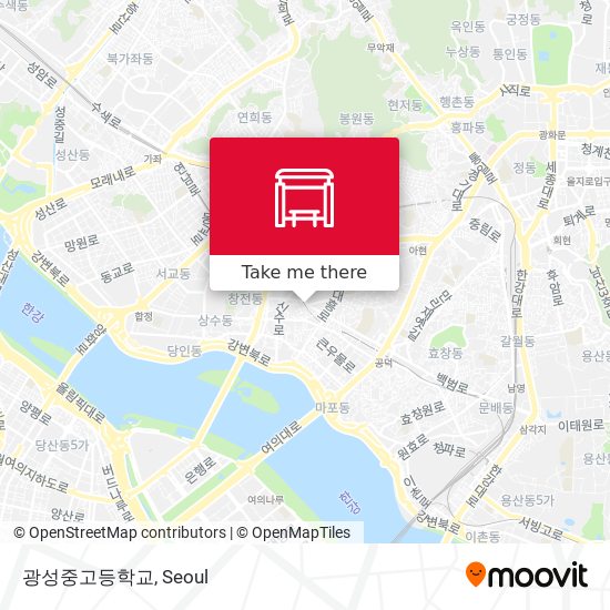 광성중고등학교 map