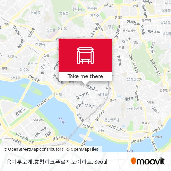 용마루고개.효창파크푸르지오아파트 map