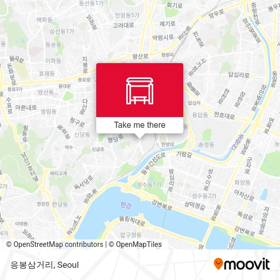 응봉삼거리 map