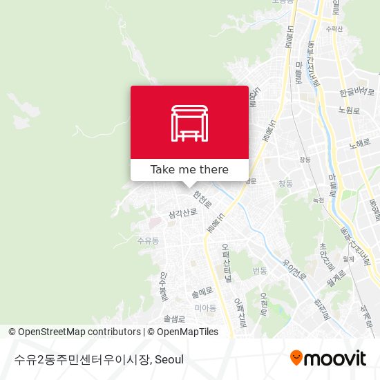 수유2동주민센터우이시장 map