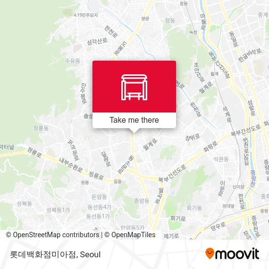 롯데백화점미아점 map