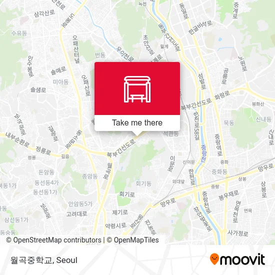 월곡중학교 map