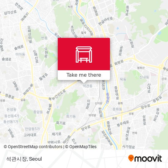 석관시장 map