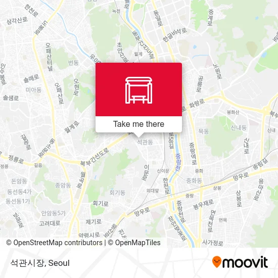 석관시장 map