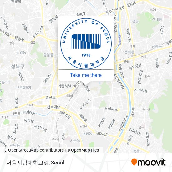 서울시립대학교앞 map