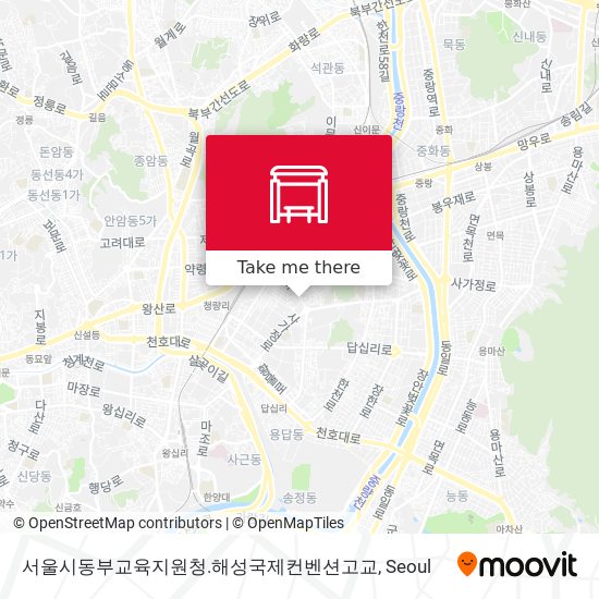 서울시동부교육지원청.해성국제컨벤션고교 map