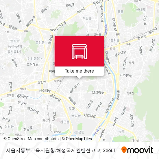 서울시동부교육지원청.해성국제컨벤션고교 map