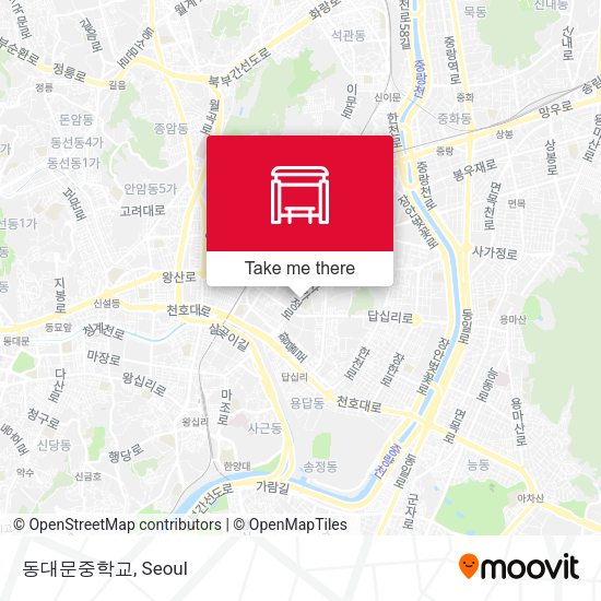 동대문중학교 map