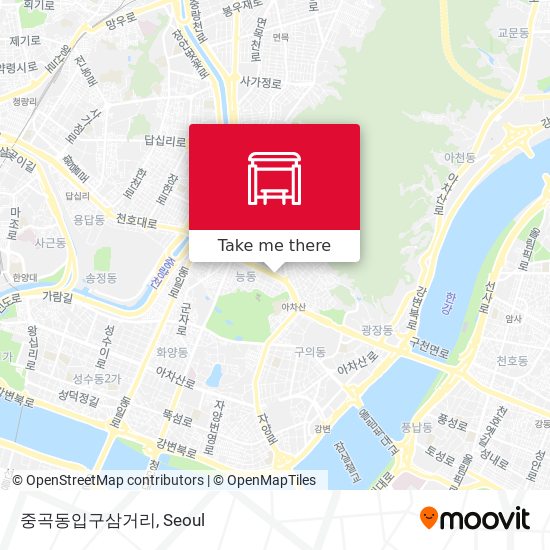 중곡동입구삼거리 map