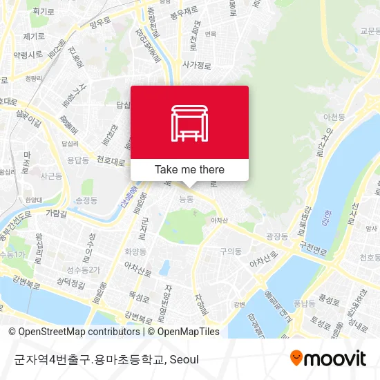 군자역4번출구.용마초등학교 map