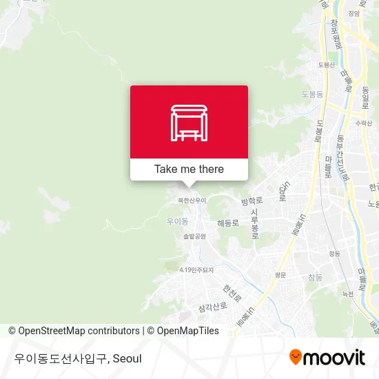우이동도선사입구 map