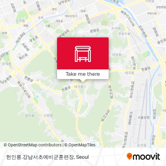 헌인릉.강남서초예비군훈련장 map