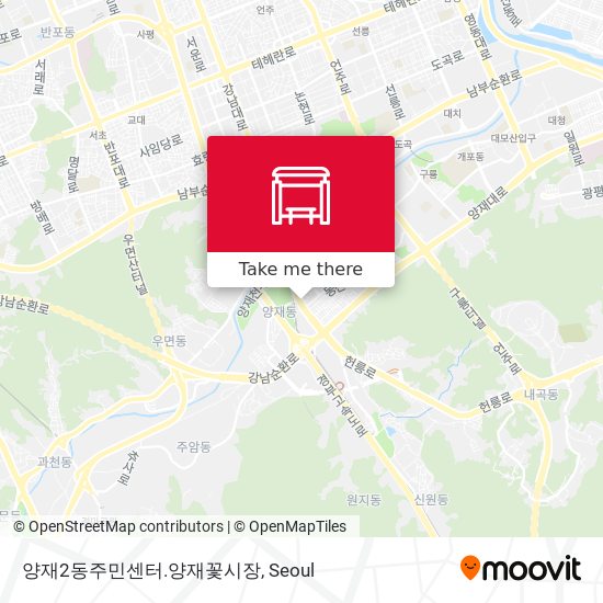 양재2동주민센터.양재꽃시장 map