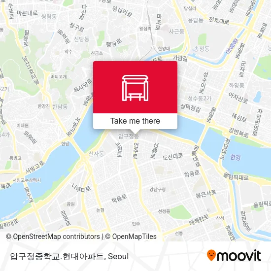 압구정중학교.현대아파트 map