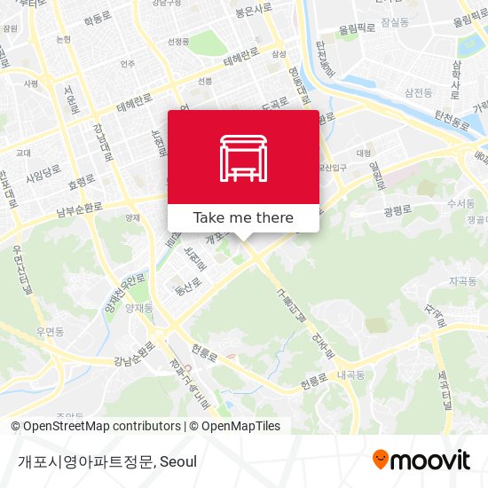 개포시영아파트정문 map