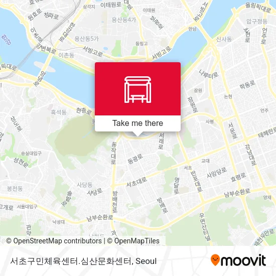 서초구민체육센터.심산문화센터 map