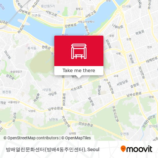 방배열린문화센터(방배4동주민센터) map