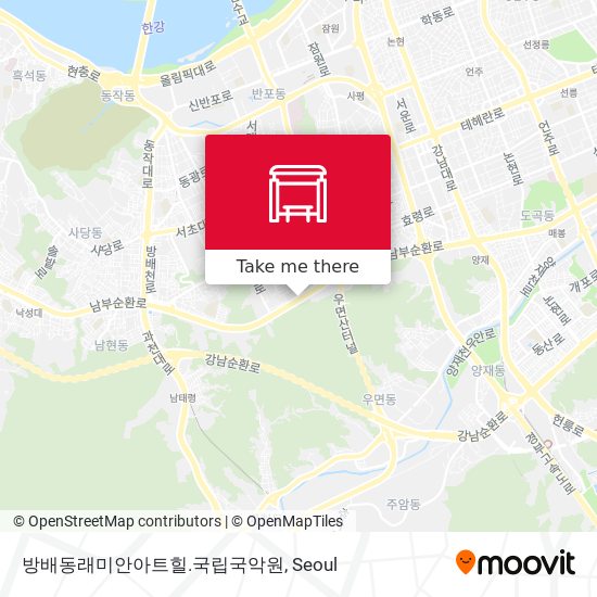 방배동래미안아트힐.국립국악원 map