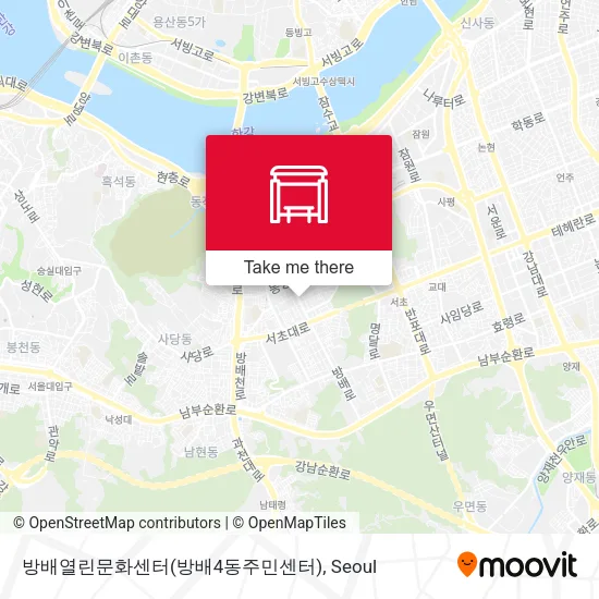 방배열린문화센터(방배4동주민센터) map