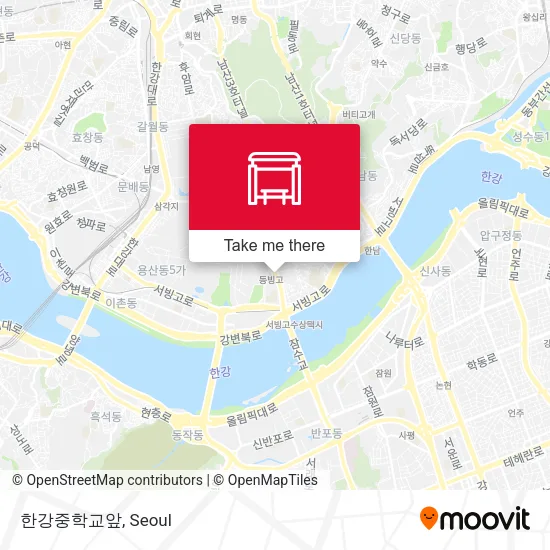한강중학교앞 map