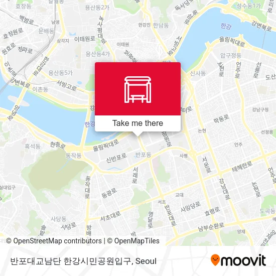 반포대교남단 한강시민공원입구 map