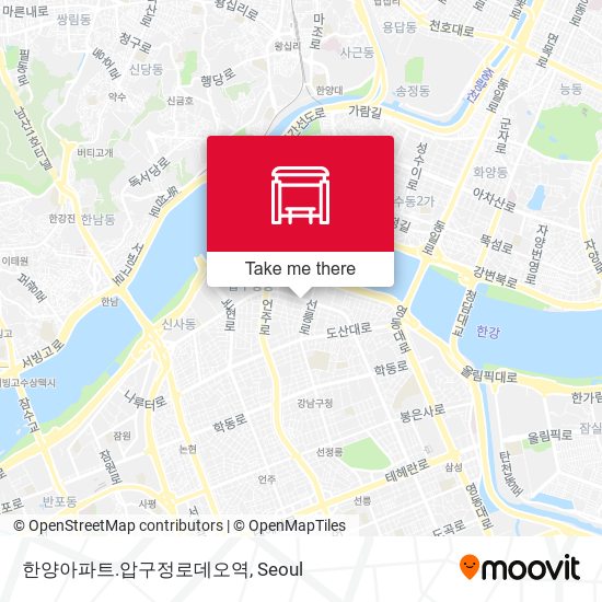 한양아파트.압구정로데오역 map