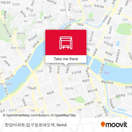 한양아파트.압구정로데오역 map