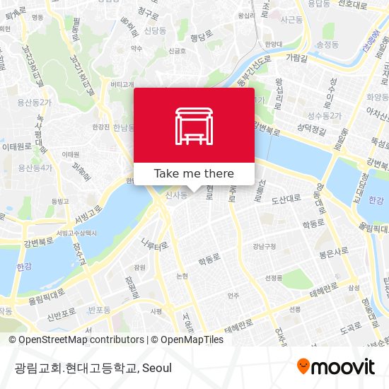 광림교회.현대고등학교 map