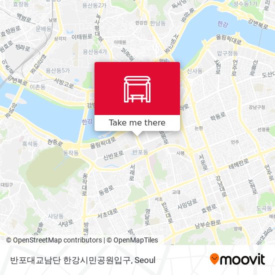 반포대교남단 한강시민공원입구 map