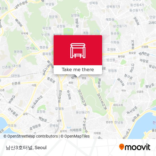 남산3호터널 map