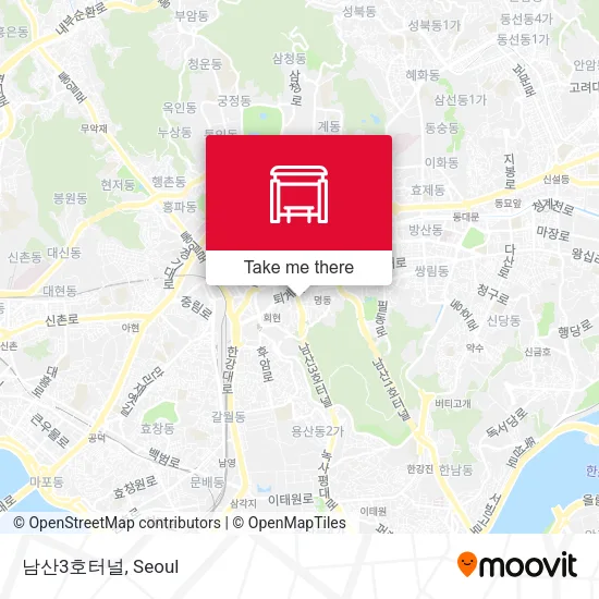 남산3호터널 map