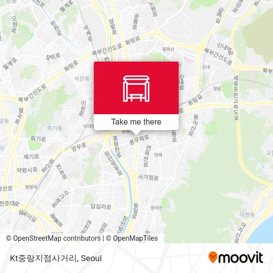 Kt중랑지점사거리 map