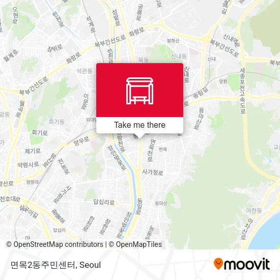면목2동주민센터 map