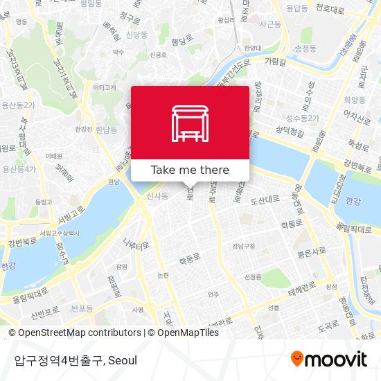 압구정역4번출구 map