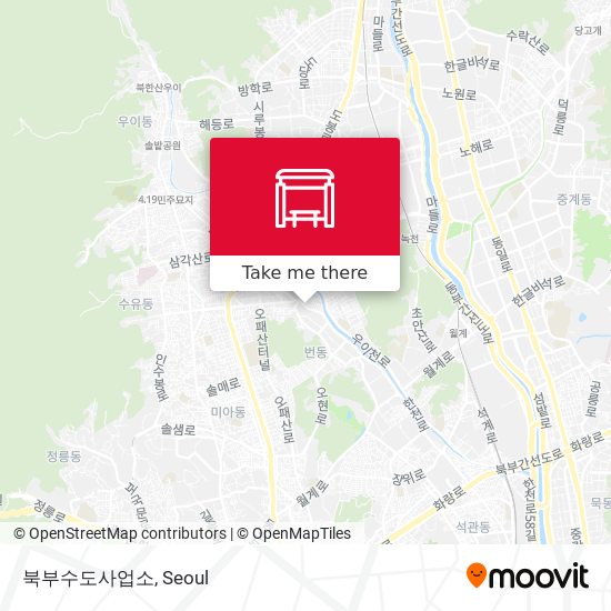 북부수도사업소 map