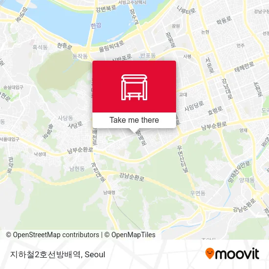 지하철2호선방배역 map