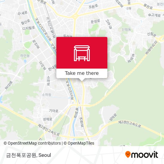 금천폭포공원 map