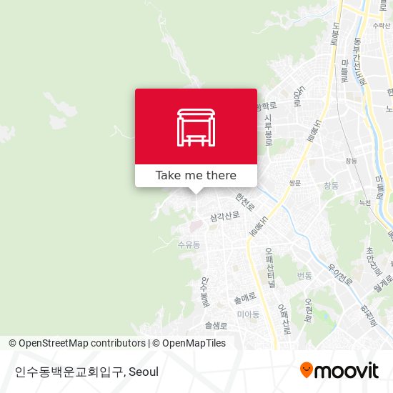 인수동백운교회입구 map