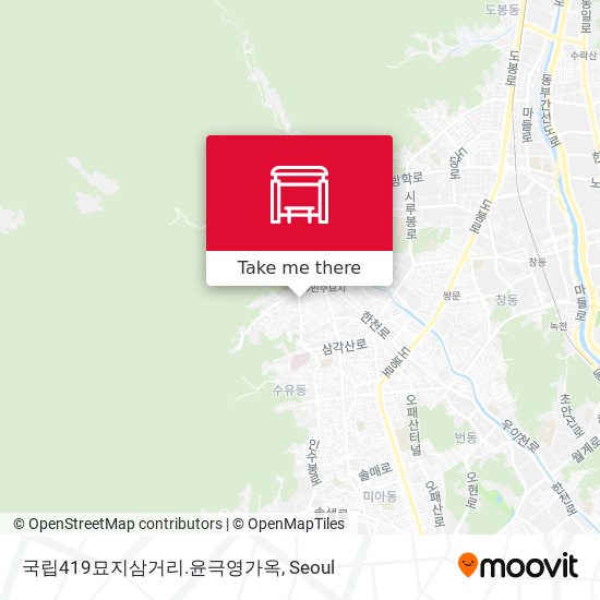 국립419묘지삼거리.윤극영가옥 map