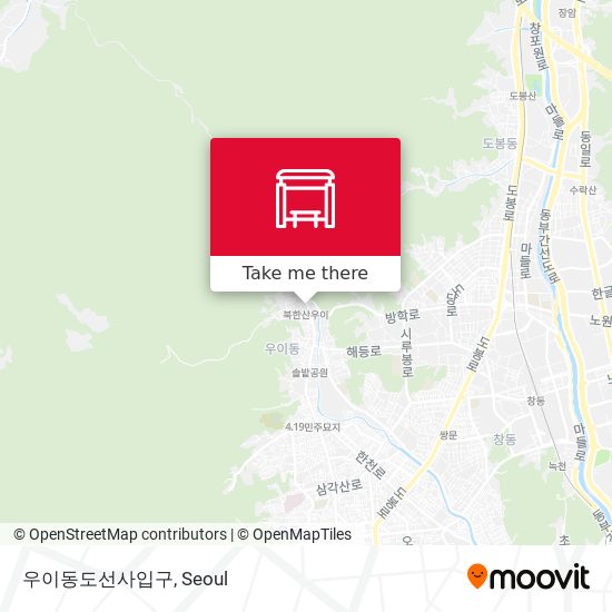 우이동도선사입구 map