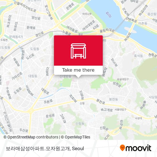 보라매삼성아파트.모자원고개 map