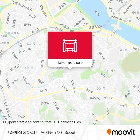 보라매삼성아파트.모자원고개 map