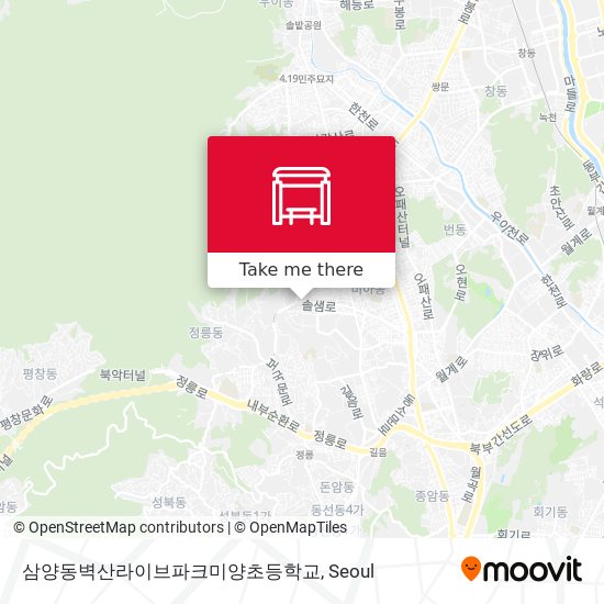삼양동벽산라이브파크미양초등학교 map