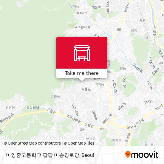 미양중고등학교.팔팔·미송경로당 map